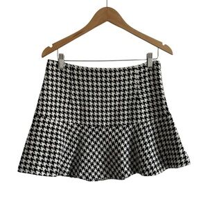 Goodnight Macaroon Mini Houndstooth Flare Skirt